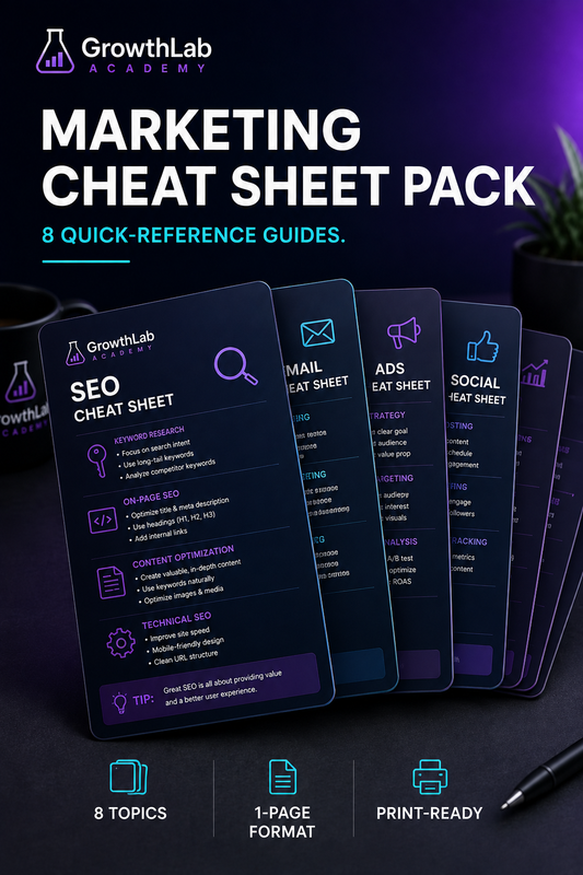 Marketing Cheat Sheet Pack